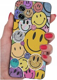 krainaGSM Etui do Motorola Moto G55 5G WZORY |SILIKONOWE MATT CASE + SZKŁO 9H
