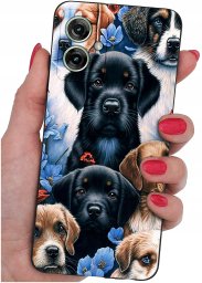 krainaGSM Etui do Motorola Moto G55 5G WZORY |SILIKONOWE MATT CASE + SZKŁO 9H