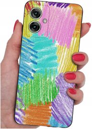 krainaGSM Etui do Motorola Moto G55 5G WZORY |SILIKONOWE MATT CASE + SZKŁO 9H