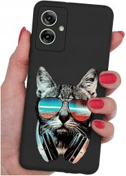 krainaGSM Etui do Motorola Moto G55 5G WZORY |SILIKONOWE MATT CASE + SZKŁO 9H