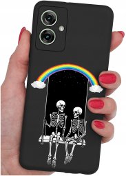 krainaGSM Etui do Motorola Moto G55 5G WZORY |SILIKONOWE MATT CASE + SZKŁO 9H