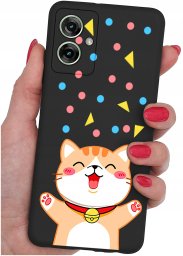 krainaGSM Etui do Motorola Moto G55 5G WZORY SILIKONOWE MATT CASE + SZKŁO 9H