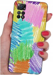 krainaGSM ETUI do Xiaomi Redmi Note 11 Pro | WZORY | SILIKONOWE MATT CASE + SZKŁO 9H