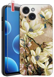 ETUI do iPhone 13 | 14 | WZORY | SILIKONOWE MATT CASE + SZKŁO 9H