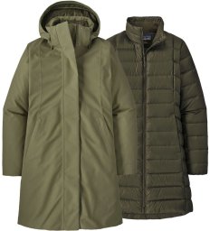Kurtka 3w1 damska Patagonia Tres 3-in-1 Parka - pine needle green