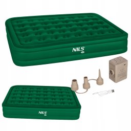 Nils Extreme NC2808 MATERAC DWUOSOBOWY KING SIZE ZIELONY + POMPKA ELEKTRYCZNA NILS CAMP