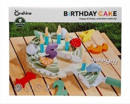 Tort urodzinowy drewniany do krojenia