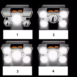 LATARKA CZOŁOWA CZOŁÓWKA 5 x LED MOCNA XPE USB AKU
