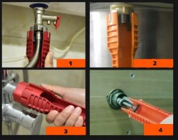 Verk KLUCZ HYDRAULICZNY UNIWERSALNY 8 w 1 DO RUR MONTAŻU BATERII ZLEWU UMYWALK
