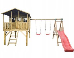 Domek Gucio Dwie Huśtawki + Platforma i Ślizg