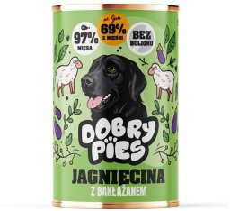 Dobry Pies Jagnięcina z bakłażanem 400g
