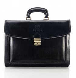 Ekskluzywna skórzana teczka męska aktówka N04-BL