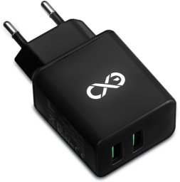 Ładowarka sieciowa eXc Basic 2 x USB-A 18W czarna - Gwarancja bezpieczeństwa. Proste raty. Bezpłatna wysyłka od 170 zł.