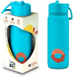 Coolpack Brosky O. Jasnoniebieski bidon na wodę ze słomką 550 ml