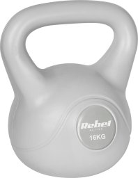 Kettlebell bitumiczny 16 kg szary REBEL ACTIVE