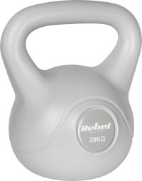 Kettlebell bitumiczny 20 kg szary REBEL ACTIVE