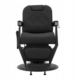 Activeshop Gabbiano Fotel barberski Bruno czarny z czarną ramą