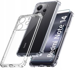Etui do Xiaomi Redmi Note 14 5G PANCERNE CASE SILICON GUMOWE SLIM +SZKŁO