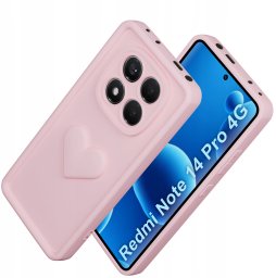 krainaGSM Etui do Xiaomi Redmi Note 14 Pro 4G silikonowe MATOWE serce