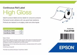 HIGH GLOSS LABEL CONTINUOUS ROLL 102MM X 33M