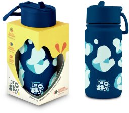 Brosky Wild Ciemnoniebieski bidon na wodę z nadrukiem 450 ml