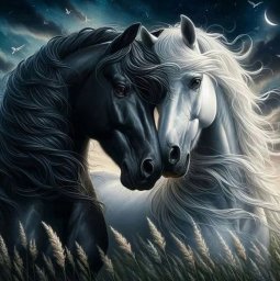 *****Diamentowa mozaika konie biały 2002223 22237