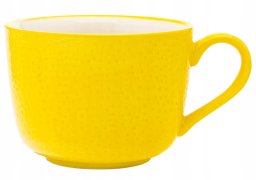 Filiżanka ceramiczna 470ml Żółta w cytrynowy wzór