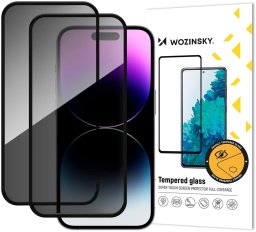 Wozinsky Szkło hartowane Wozinsky Privacy Glass prywatyzujące na iPhone 17 Pro Max, zestaw 2 sztuk
