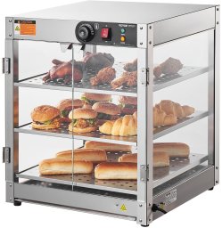 Witryna grzewcza pogrzewacz do żywności 3-poziomy 800W