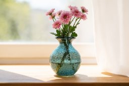 Wazon szklany 33 cm niebieski Paradise San Miguel recykling