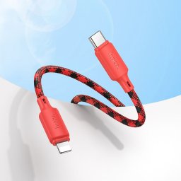 Kabel USB Hoco USB-C - Lightning 1 m Czerwony