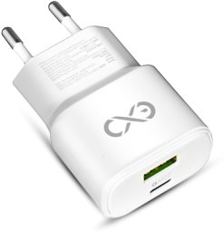 Ładowarka sieciowa eXc Slim 1 x USB-A QC, 1 x USB-C PD 20W biała - Gwarancja bezpieczeństwa. Proste raty. Bezpłatna wysyłka od 170 zł.