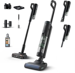 Philips 7000 series XW7263/11 okurzacz na kiju/szczotka elektryczna Odkurzacz stojący 2 w 1 Bateria Suchy i Mokry Bez worka 0,45 l Szary