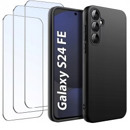 krainaGSM Etui do Samsung S24 FE Matowe Czarne Silikon Slim