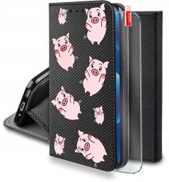 Etui do Xiaomi Redmi Note 14 4G MAGNET WZORY CASE PORTFEL + SZKŁO 9H