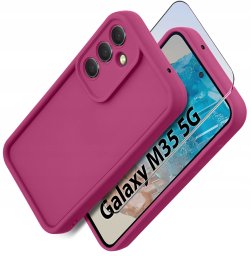 Etui do Samsung M35 5G silikonowe MATOWE + Szkło ochronne na ekran 9H