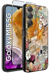 krainaGSM ETUI do Samsung M15 5G WZORY | SILIKONOWE MATT CASE + SZKŁO HARTOWANE 9H