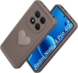 krainaGSM Etui do Xiaomi Redmi Note 14 Pro 4G silikonowe MATOWE serce