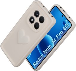 krainaGSM Etui do Xiaomi Redmi Note 14 Pro 4G silikonowe MATOWE serce