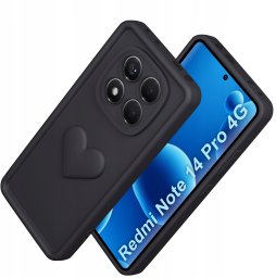 krainaGSM Etui do Xiaomi Redmi Note 14 Pro 4G silikonowe MATOWE serce