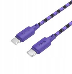 Kabel USB Hoco USB-C - USB-C 1 m Fioletowy