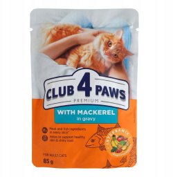 Synteza CLUB4Ł KOT sasz.85g MAKRELA w sosie /24