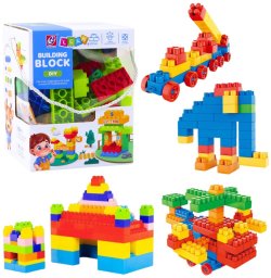 Zestaw Klocki Konstrukcyjne Przestrzenne Kolorowe 100 el. LEAN Toys