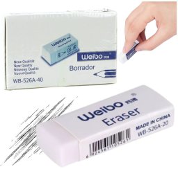 Gumka Do Mazania Biała Szkolna Biurowa WB-526A-40 3,5cm