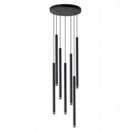 Lampa sufitowa wisząca żyrandol LED 7x G9 oprawa OKRĄGŁA czarna