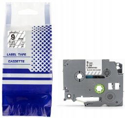 Taśma BROTHER TZe-121 9mm x 8m czarny na przezroczystym zamiennik