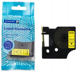 Taśma DYMO D1 45018 12mm x 7m S0720580 czarny na żółtym zamiennik