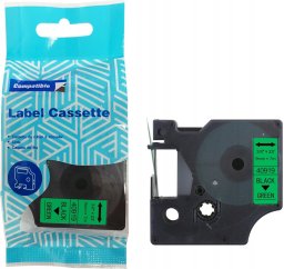 Taśma DYMO D1 40919 9mm x 7m S0720740 czarny na zielonym zamiennik