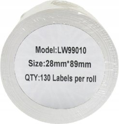 Etykieta DYMO LW 99010 28mm x 89mm 130sz czarny na białym zamiennik S0722370