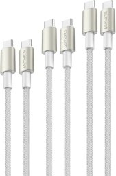 Kabel USB 4smarts USB-C - USB-C 3 m Biały (540656)